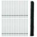 vidaXL Kerítés oszlopokkal Zöld 1.6 x 100 m Acél