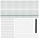 vidaXL Kültéri hatszögletű kerítés poszttal 100 x 1,6 m Zöld Háló