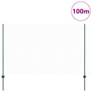 vidaXL Kerítés oszlopokkal Zöld 1.6 x 100 m Acél