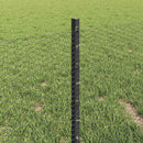 vidaXL Hatszögletű kerítés oszlopokkal 10 x 0,4 m PVC-bevonatos acél