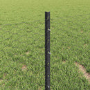 vidaXL Hatszögletű kerítés oszlopokkal 10 x 0,4 m PVC-bevonatos acél
