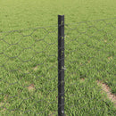 vidaXL Hatszögletű kerítés oszlopokkal 10 x 0,4 m PVC-bevonatos acél