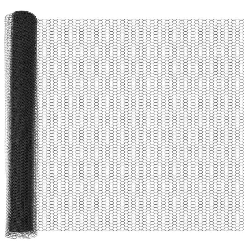 vidaXL Kerítés oszlopokkal Szürke 0.8 x 10 m Acél