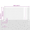 vidaXL Kerítés oszlopokkal Szürke 0.8 x 10 m Acél