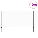 vidaXL Hatszögletű kerítés oszlopokkal 10 x 1 m PVC-bevonatos acél