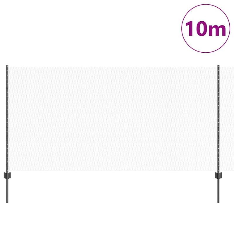 vidaXL Kerítés oszlopokkal Szürke 1.2 x 10 m Acél
