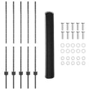 vidaXL Kerítés oszlopokkal Szürke 1.2 x 10 m Acél