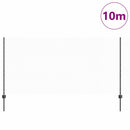 vidaXL Hatszögletű kerítés oszlopokkal 10 x 1,2 m PVC-bevonatos acél