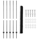 vidaXL Kerítés oszlopokkal Szürke 1.4 x 10 m Acél