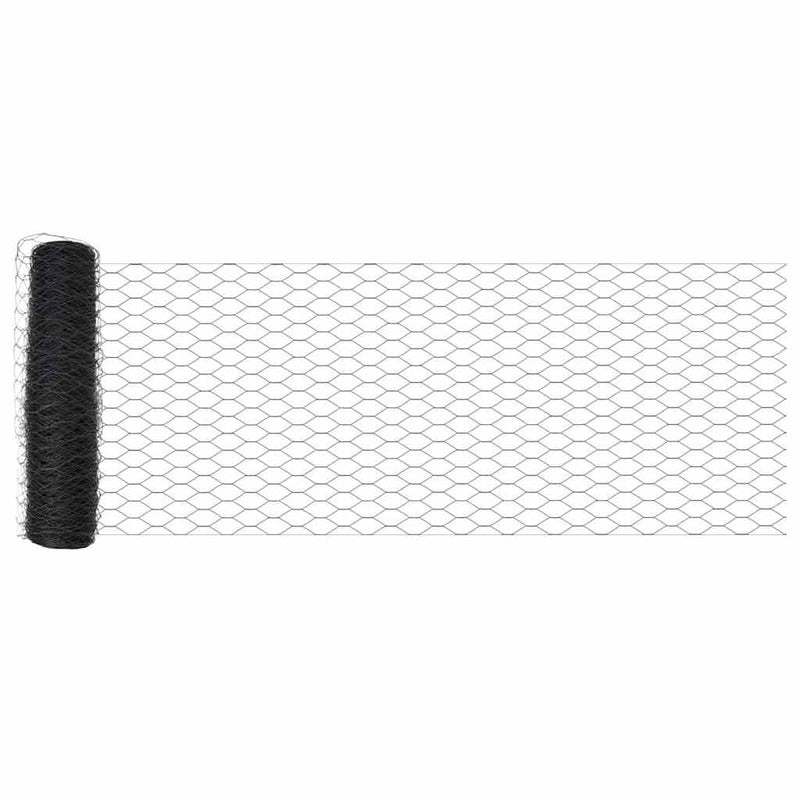 vidaXL Kerítés oszlopokkal Szürke 0.5 x 25 m Acél