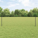 vidaXL Kültéri hatszögletű kerítés poszttal 25 x 0,6 m Szürke Háló