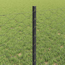 vidaXL Kerítés oszlopokkal Szürke 0,6 x 25 m Acél