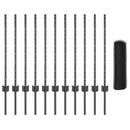 vidaXL Kerítés oszlopokkal Szürke 0.8 x 25 m Acél