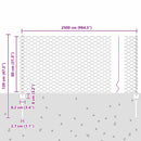 vidaXL Kerítés oszlopokkal Szürke 0.8 x 25 m Acél