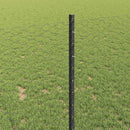 vidaXL Hatszögletű kerítés oszlopokkal 25 x 1 m PVC-bevonatos acél