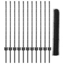 vidaXL Kerítés oszlopokkal Szürke 1 x 25 m Acél