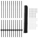 vidaXL Hatszögletű kerítés oszlopokkal 25 x 1 m PVC-bevonatos acél