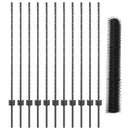 vidaXL Hatszögletű kerítés oszlopokkal 25 x 1,2 m PVC-bevonatos acél