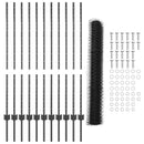 vidaXL Kerítés oszlopokkal Szürke 1.2 x 25 m Acél