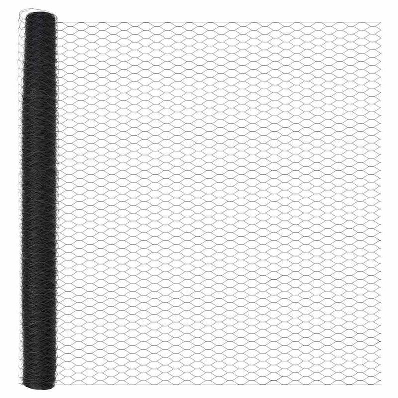 vidaXL Kerítés oszlopokkal Szürke 1.5 x 25 m Acél