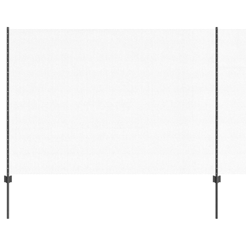 vidaXL Kerítés oszlopokkal Szürke 1.6 x 25 m Acél