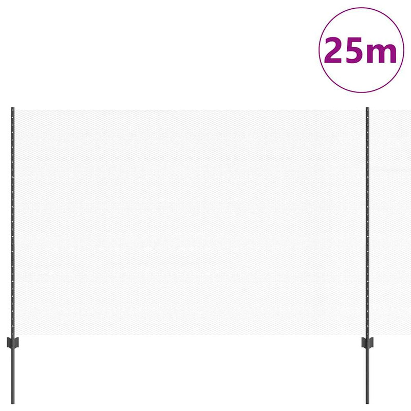 vidaXL Kerítés oszlopokkal Szürke 1.6 x 25 m Acél