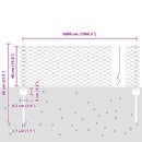 vidaXL Kerítés és Oszlop Szürke 0,4 x 50 m Acél