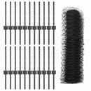 vidaXL Kerítés és Oszlop Szürke 0,4 x 50 m Acél