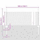 vidaXL Hatszögletű kerítés oszlopokkal 50 x 0,5 m PVC-bevonatos acél