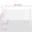 vidaXL Kerítés oszlopokkal Szürke 0.5 x 50 m Acél