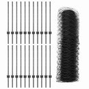 vidaXL Kerítés oszlopokkal Szürke 0.8 x 50 m Acél