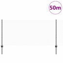 vidaXL Kerítés oszlopokkal Szürke 1 x 50 m Acél