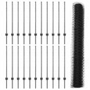 vidaXL Hatszögletű kerítés oszlopokkal 50 x 1 m PVC-bevonatos acél
