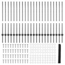 vidaXL Kerítés oszlopokkal Szürke 1 x 50 m Acél