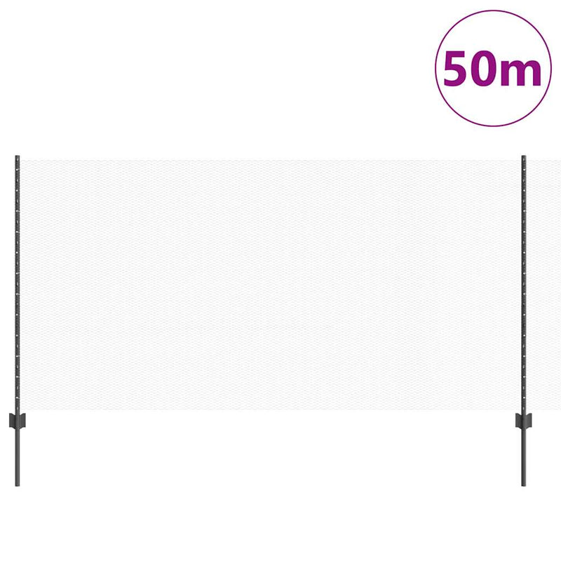 vidaXL Kerítés oszlopokkal Szürke 1.2 x 50 m Acél