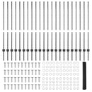 vidaXL Kerítés oszlopokkal Szürke 1.2 x 50 m Acél