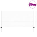 vidaXL Kerítés oszlopokkal Szürke 1.2 x 50 m Acél