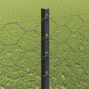 vidaXL Kerítés oszlopokkal Szürke 1.2 x 50 m Acél