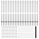 vidaXL Kerítés oszlopokkal Szürke 1.4 x 50 m Acél