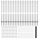 vidaXL Kerítés oszlopokkal Szürke 1.4 x 50 m Acél