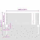 vidaXL Kerítés és Oszlop Szürke 0,4 x 100 m Acél