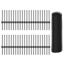 vidaXL Kerítés és Oszlop Szürke 0,4 x 100 m Acél