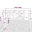 vidaXL Kerítés és Oszlop Szürke 0,4 x 100 m Acél