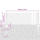 vidaXL Kerítés és Oszlop Szürke 0,4 x 100 m Acél