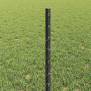 vidaXL Hatszögletű kerítés oszlopokkal 100 x 0,5 m PVC-bevonatos acél