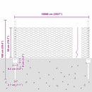 vidaXL Hatszögletű kerítés oszlopokkal 100 x 0,5 m PVC-bevonatos acél