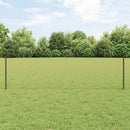 vidaXL Hatszögletű kerítés oszlopokkal 100 x 0,6 m PVC-bevonatos acél