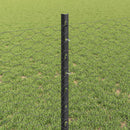 vidaXL Hatszögletű kerítés oszlopokkal 100 x 0,8 m PVC-bevonatos acél