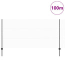 vidaXL Hatszögletű kerítés oszlopokkal 100 x 1,2 m PVC-bevonatos acél