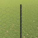vidaXL Hatszögletű kerítés oszlopokkal 100 x 1,5 m PVC-bevonatos acél